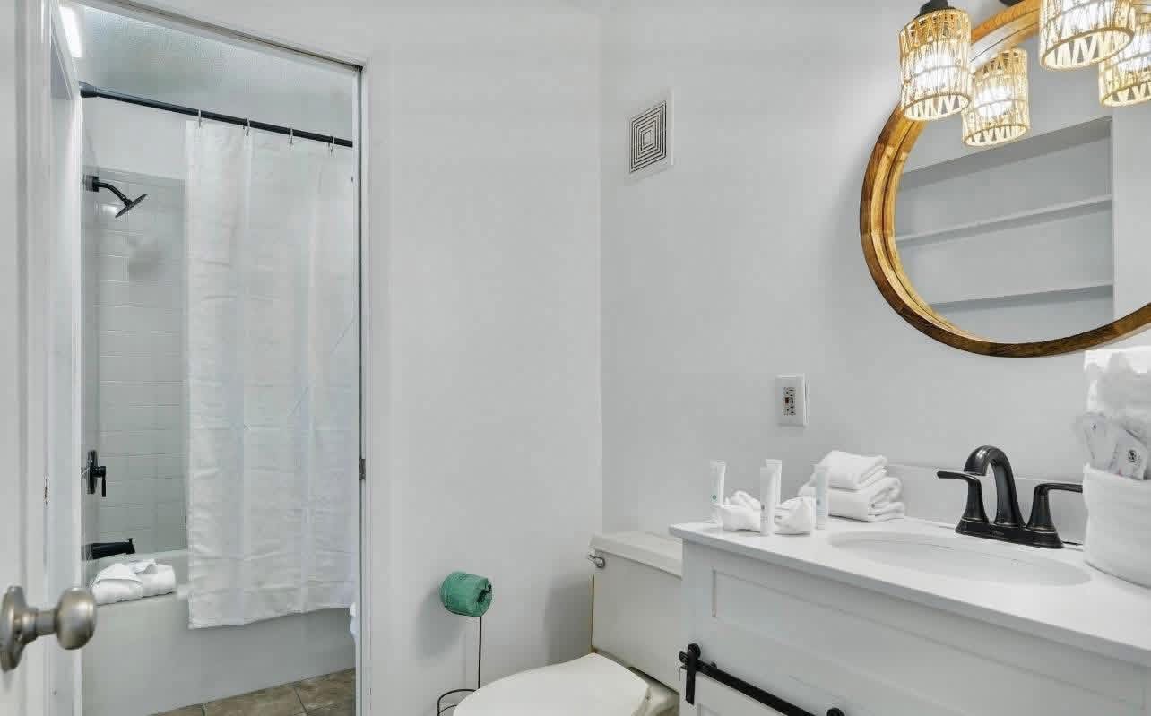 Full bath with tub and shower