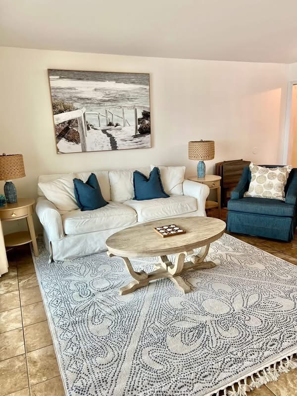 Bright coastal living room